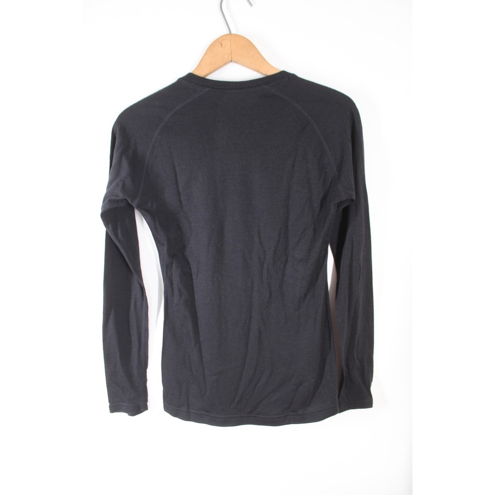 Ridge Merino XS Black Aspect Midwt Long Sleeve Wool Base Layer Top Thumbholes - Picture 4 of 9